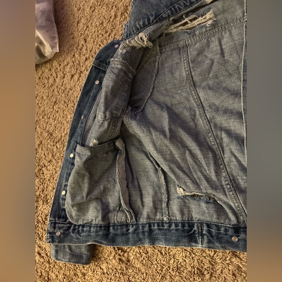 Distressed Denim Jacket - Picture 6 of 8